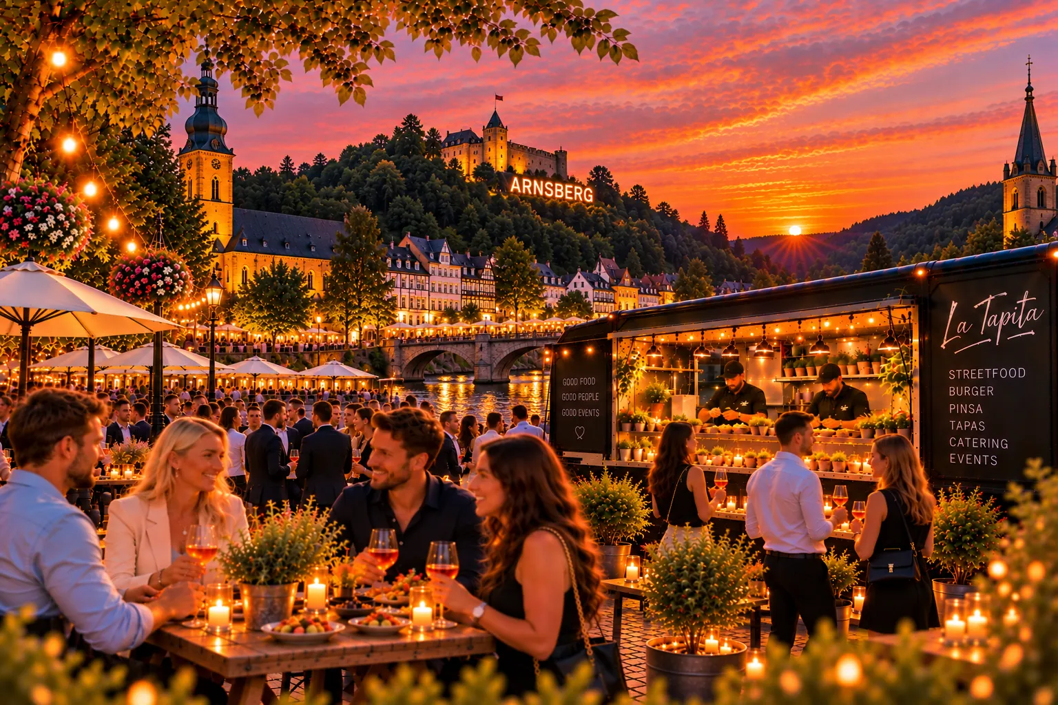 Illustration: La Tapita Foodtruck bei einem Streetfood-Abend in Arnsberg