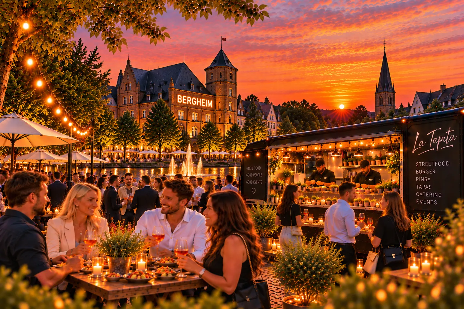 Illustration: La Tapita Foodtruck bei einem Streetfood-Abend in Bergheim
