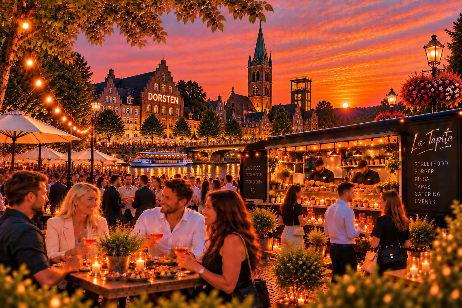 Illustration: La Tapita Foodtruck bei einem Streetfood-Abend in Dorsten
