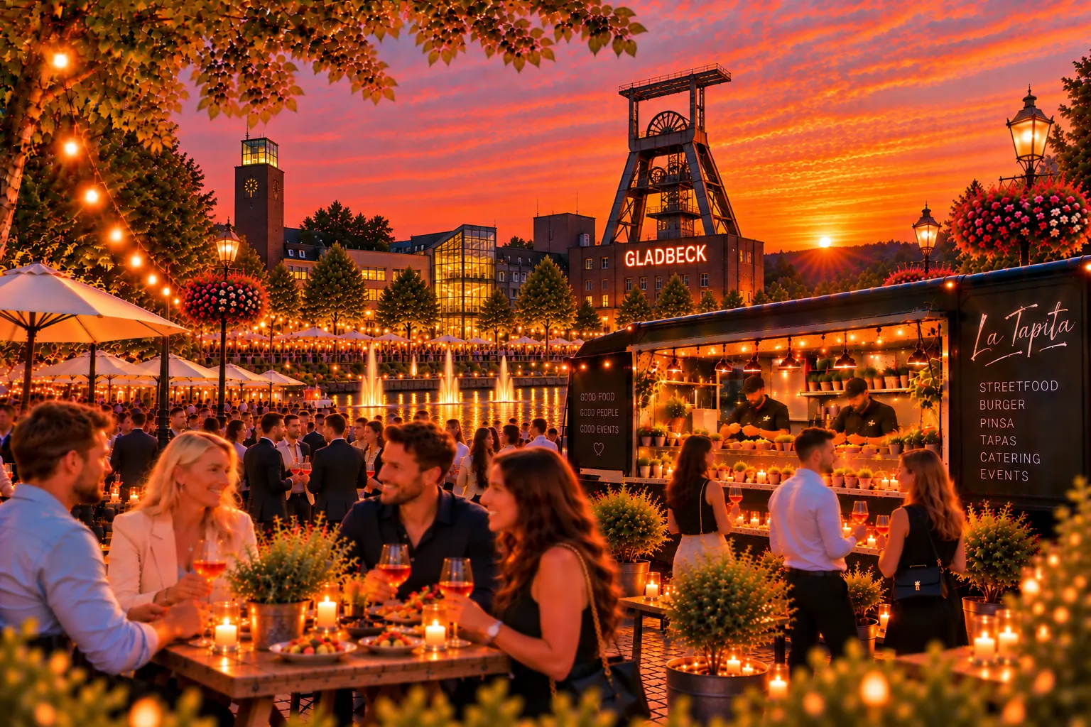 Illustration: La Tapita Foodtruck bei einem Streetfood-Abend in Gladbeck