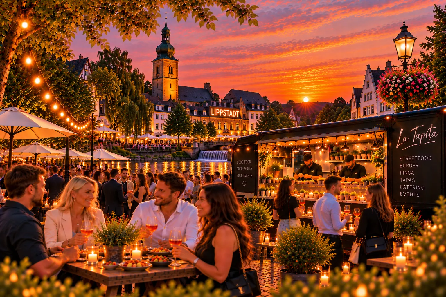 Illustration: La Tapita Foodtruck bei einem Streetfood-Abend in Lippstadt