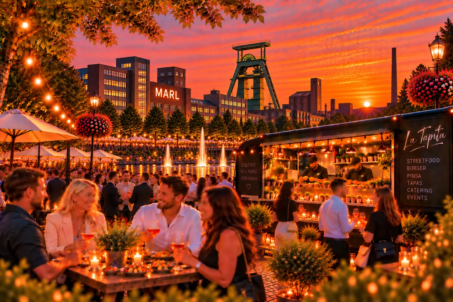 Illustration: La Tapita Foodtruck bei einem Streetfood-Abend in Marl
