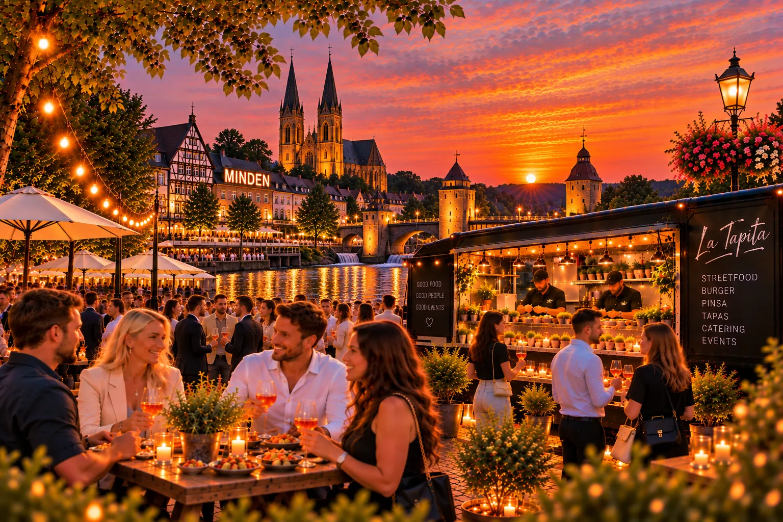 Illustration: La Tapita Foodtruck bei einem Streetfood-Abend in Minden