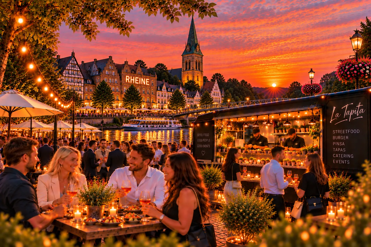 Illustration: La Tapita Foodtruck bei einem Streetfood-Abend in Rheine