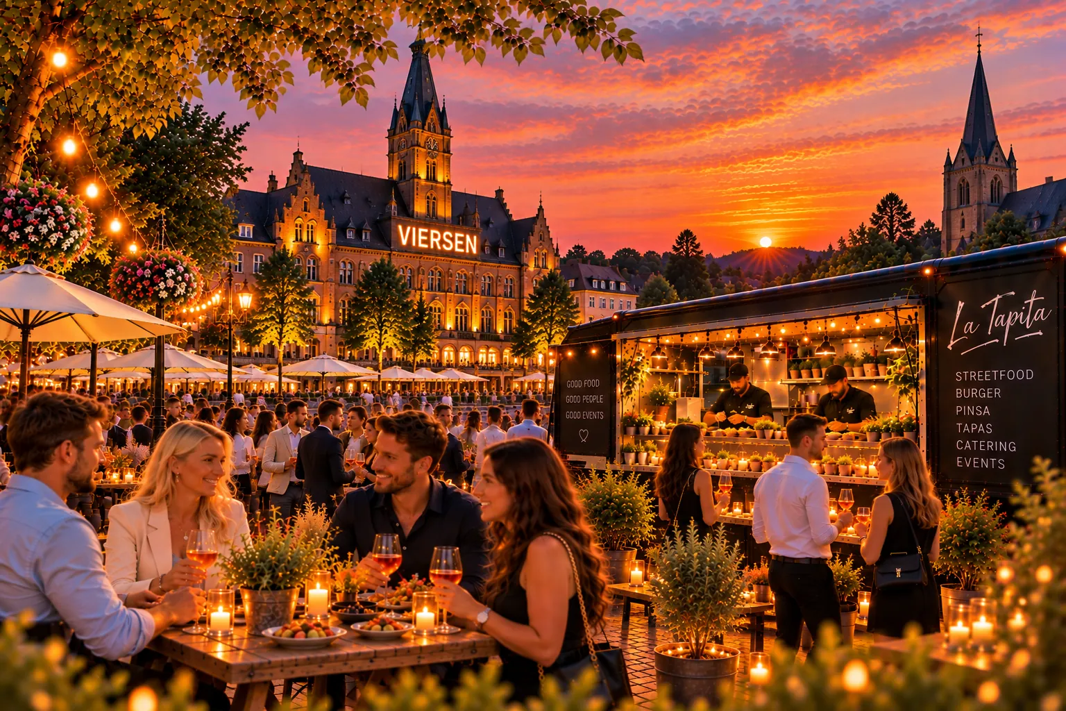 Illustration: La Tapita Foodtruck bei einem Streetfood-Abend in Viersen